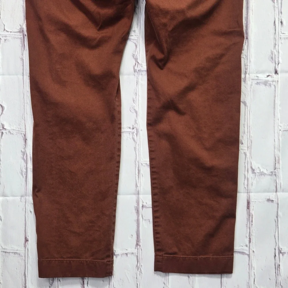 J.Crew Chino Pants Brown Flex Slim Re-Imagined Casual Dress Golf Mens 34x30
